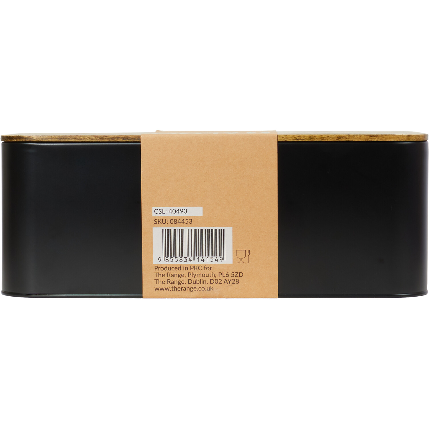 Malmo Rectangular Bread Bin - Black Image 3