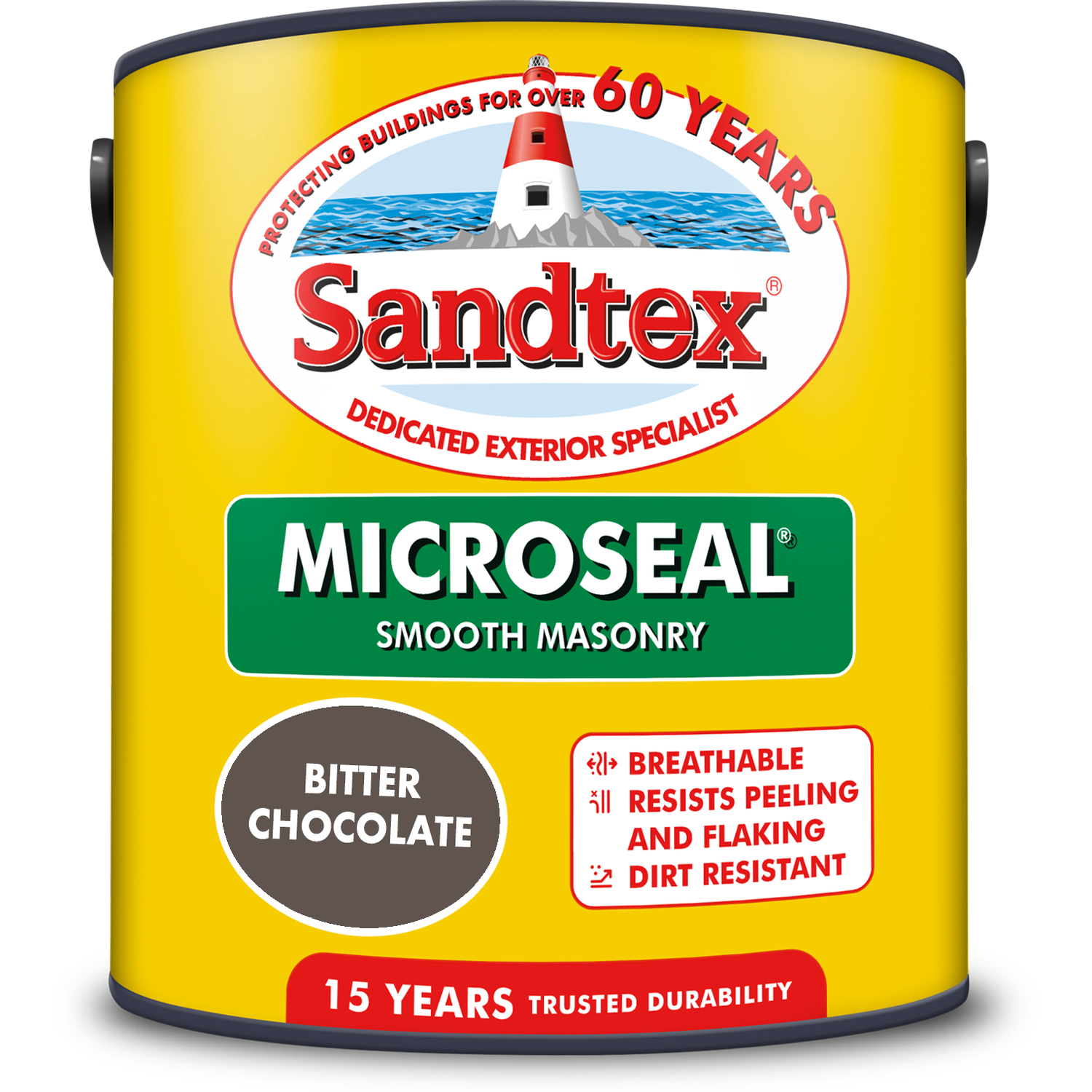 Sandtex Walls Bitter Chocolate Microseal Matt Smooth Masonry Paint 2.5L Image 2