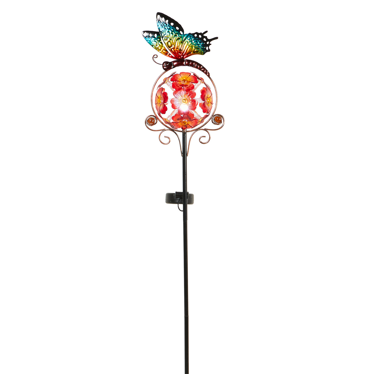 Solar Flower Ball Stake Light Image 4