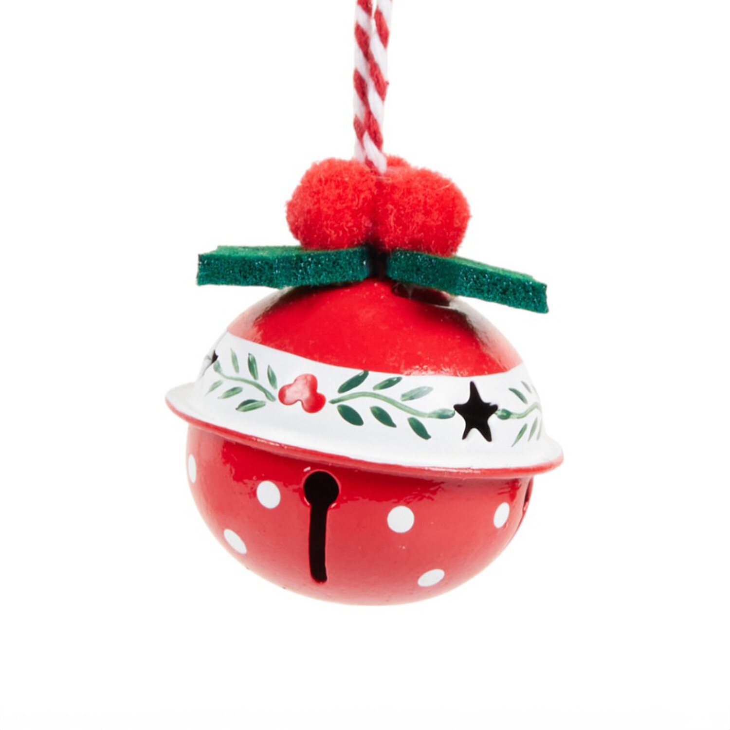 Set of 6 Holly Bells Red Image 4