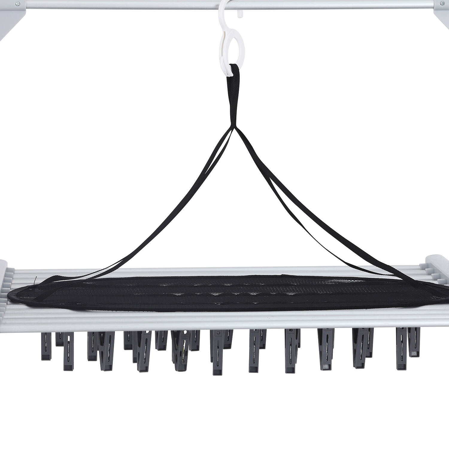Mesh Airer with 30 Pegs - Silver Image 5