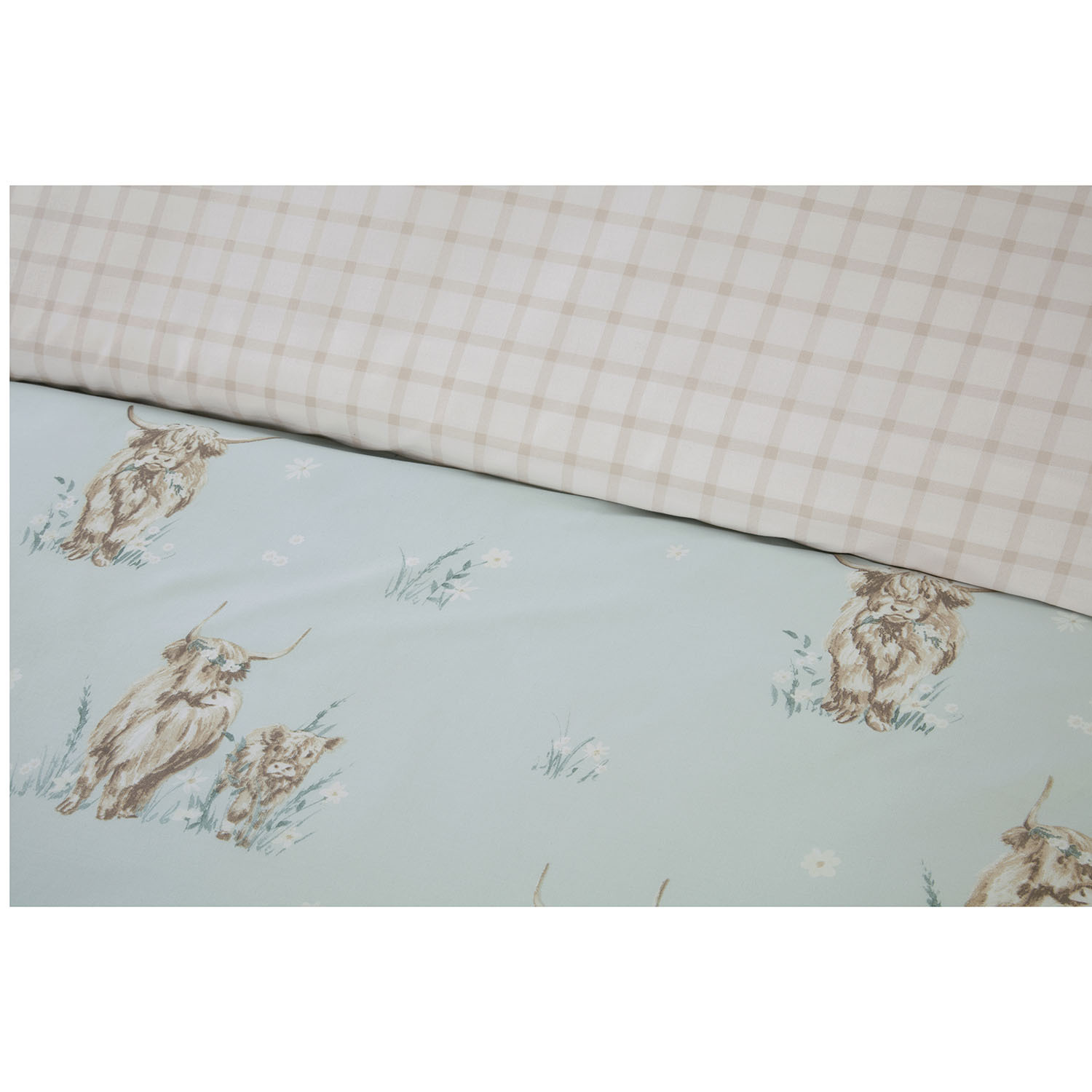 Highland Cows Duvet Set - Blue / Superking Image 4
