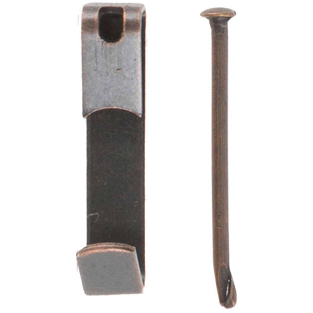 Hiatt Bronze Picture Hanging Hook and Pin 10 Pack Image 2