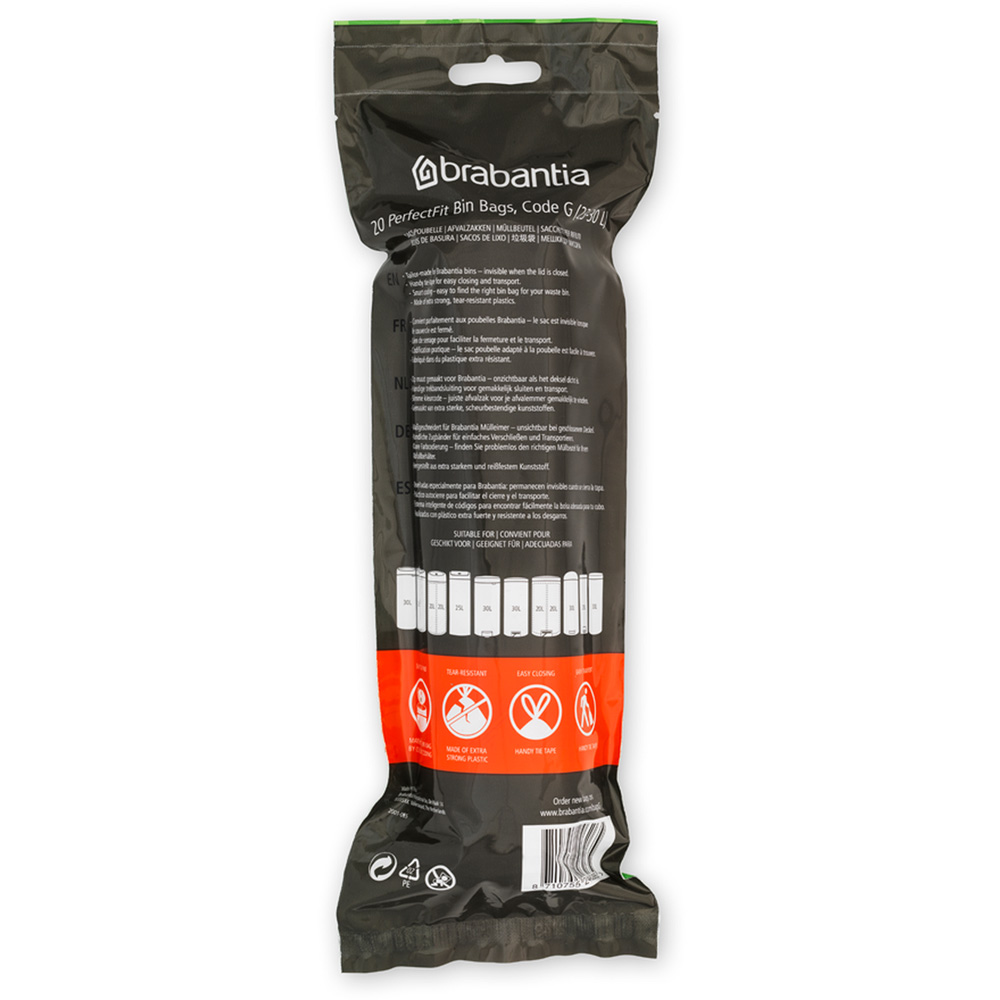Brabantia Bin Liners - White / 30l Image 4