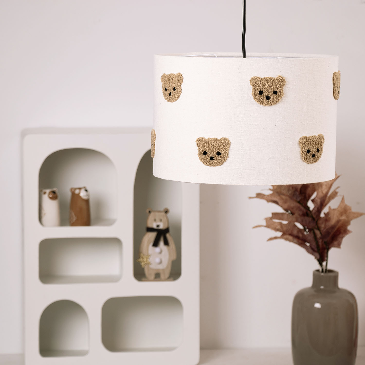 Embroidered Bear Shade - Brown Image 2