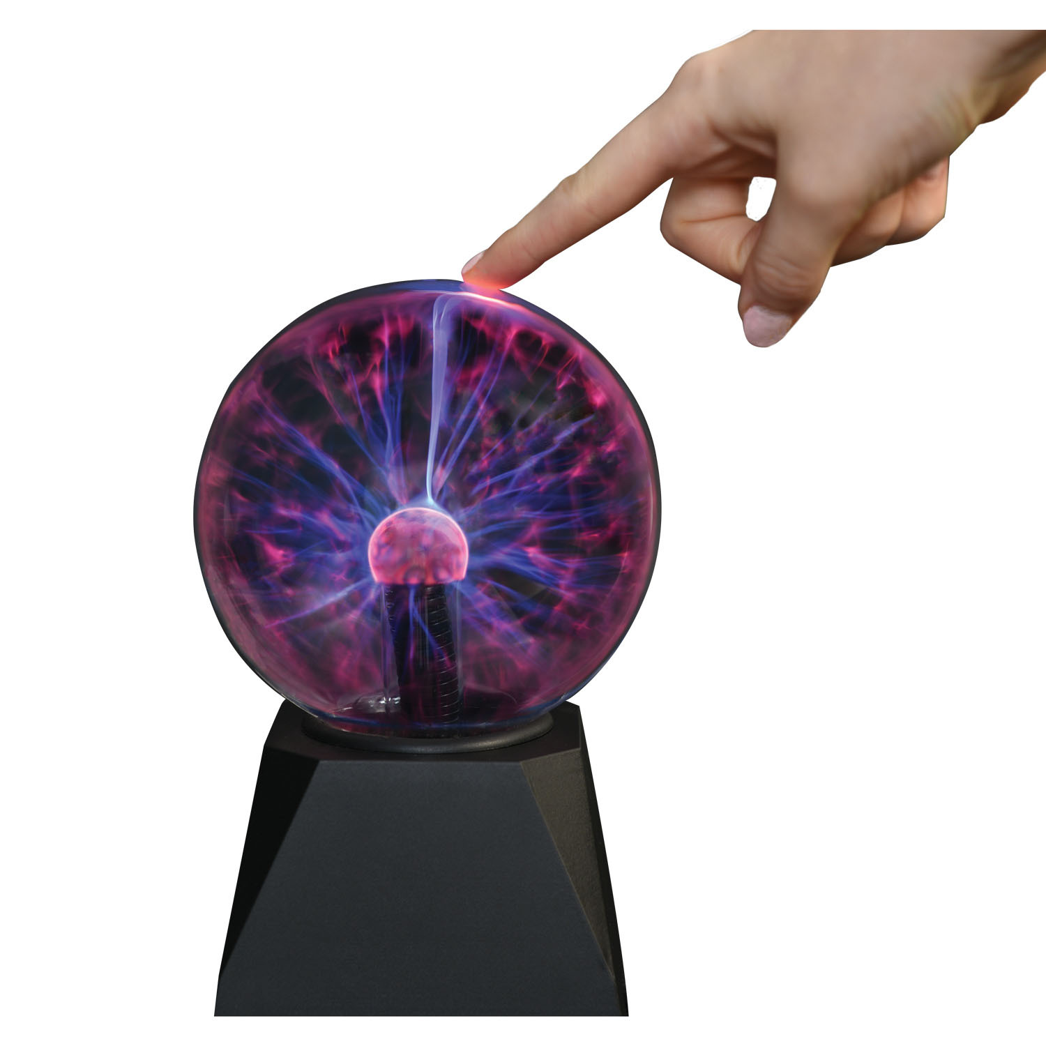 Plasma Ball with USB Cable - Black and Clear Image 2