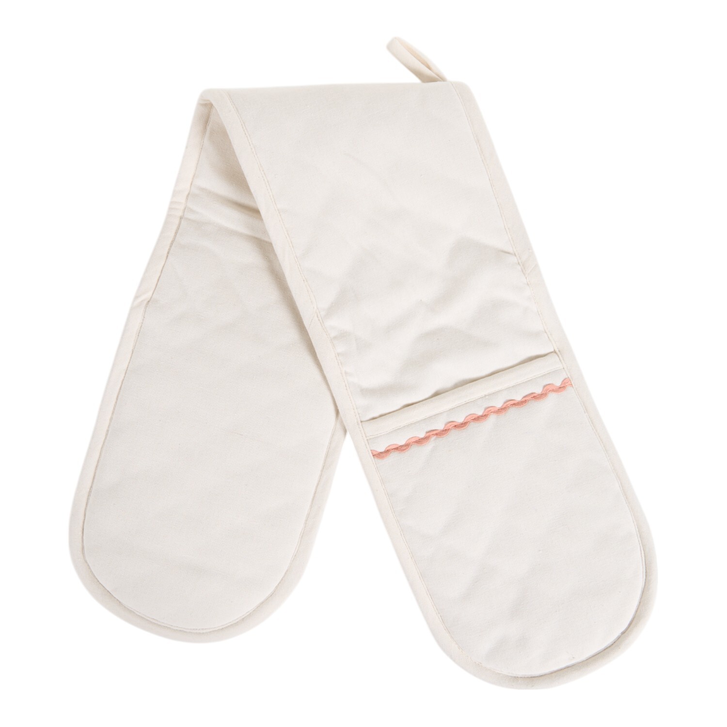Scallop Double Oven Glove White Image 3
