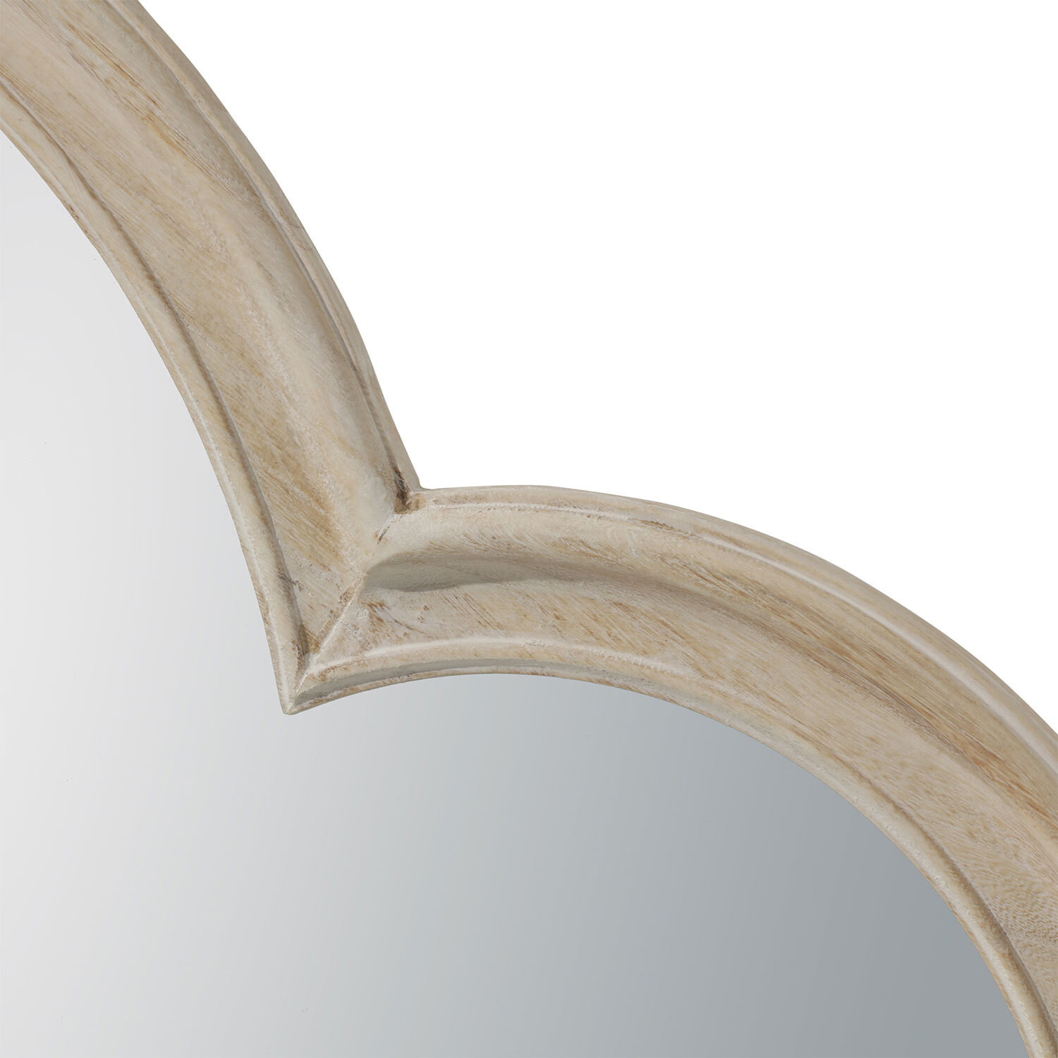 Maeve Washed Wooden Mirror - Wood / 70cm Image 5