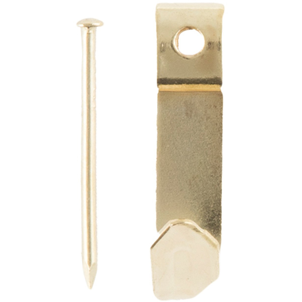 Hiatt Brass Picture Hook and Pin 8 Pack Image 2