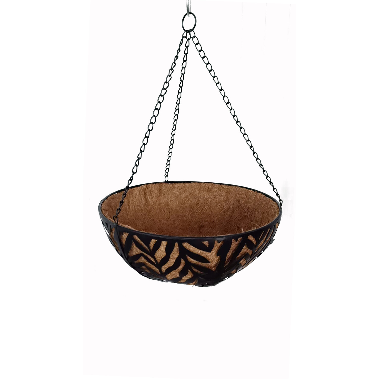 Ornate Hanging Basket Black Image 2