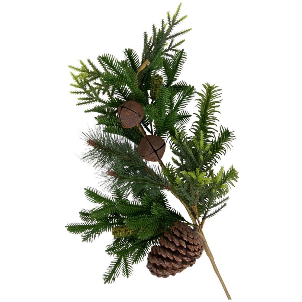 Pinecone and Bells SprayGreen and Brown Image 3