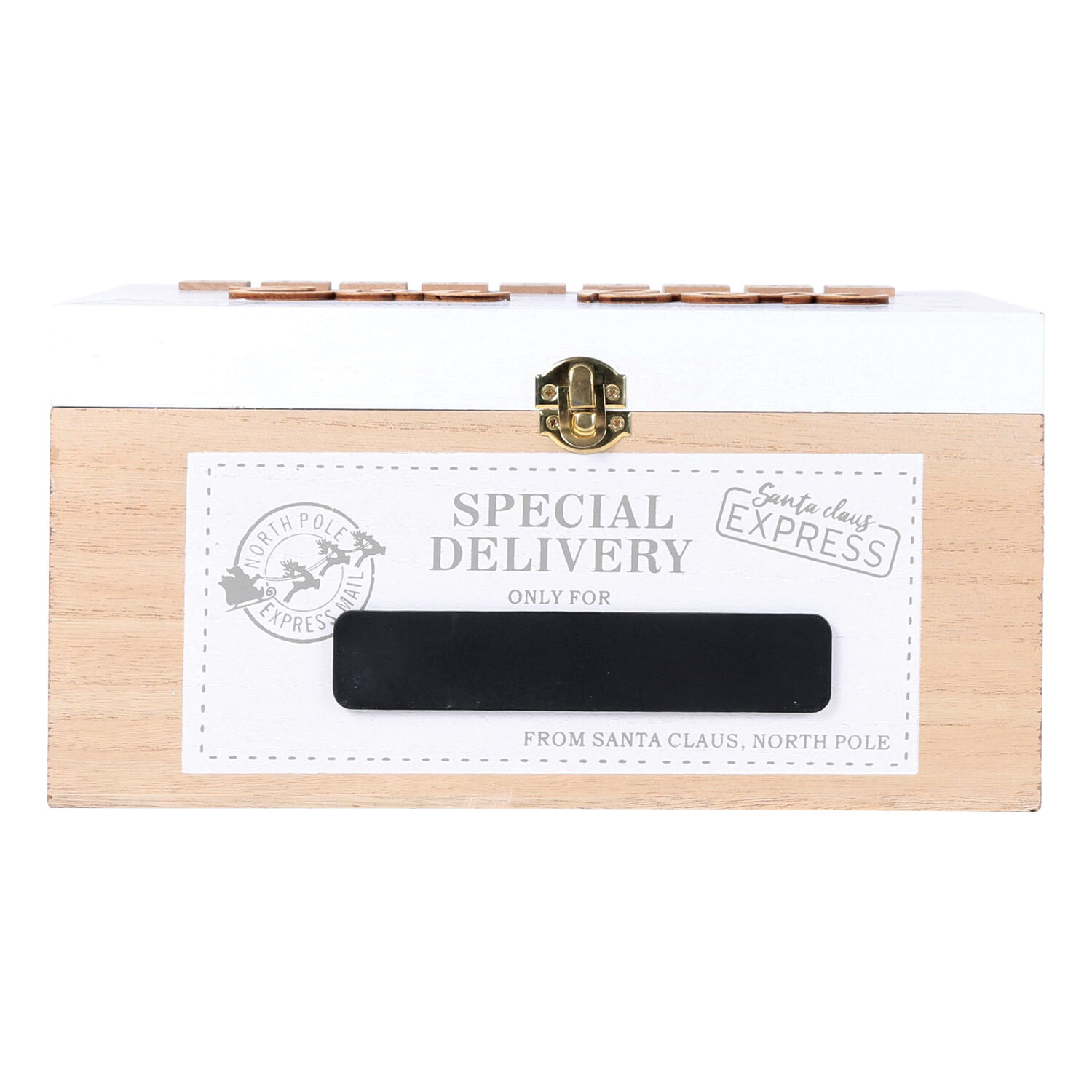 Alpine Lodge White Wooden Tile Christmas Eve Box Image 3