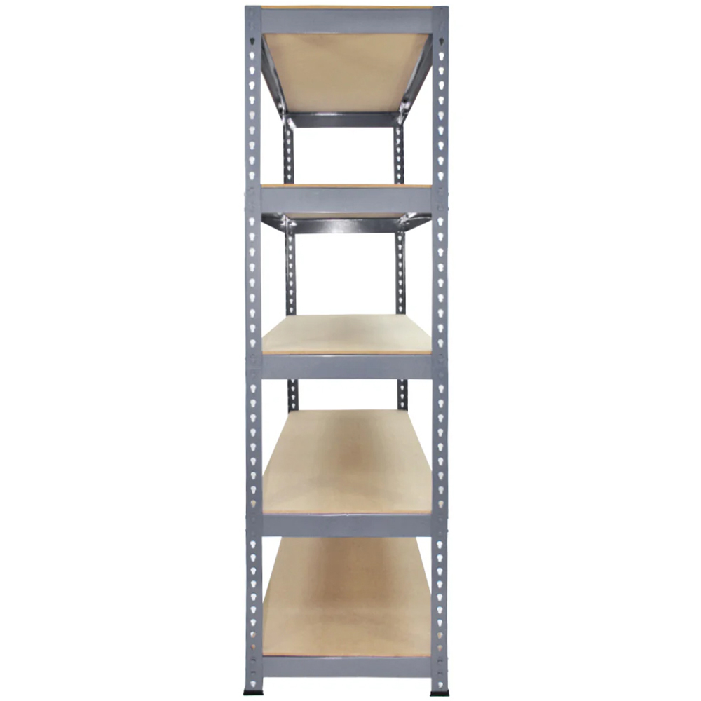 MonsterShop Q-Rax Grey Metal Racking Unit 182.5 x 120 x 50cm 3 Pack Image 4
