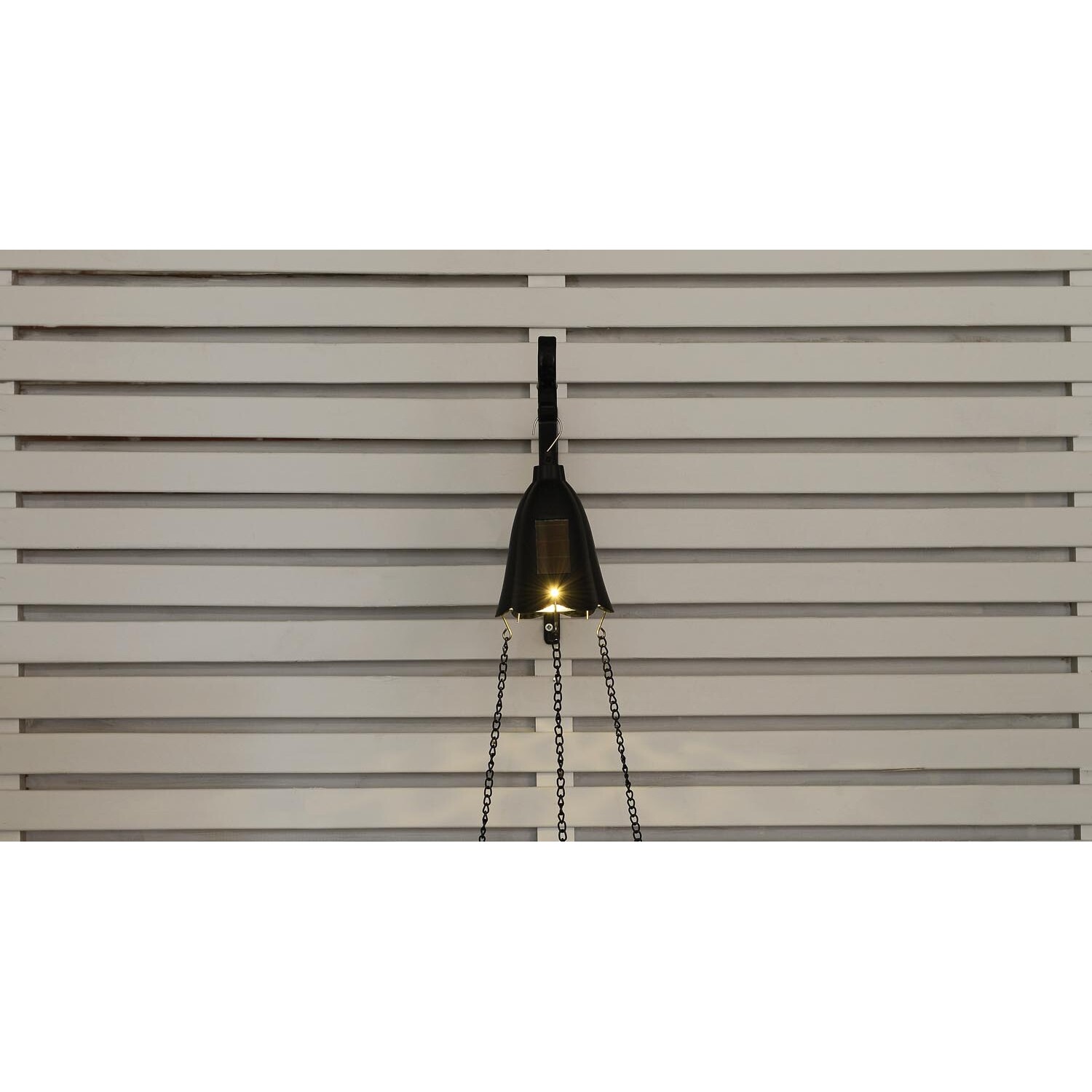 Solar Hanging Light Basket - Black Image 4