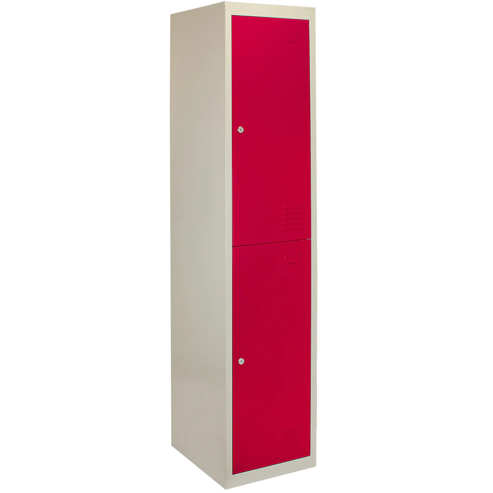 MonsterShop 2 Door Red Metal Storage Locker Image 2
