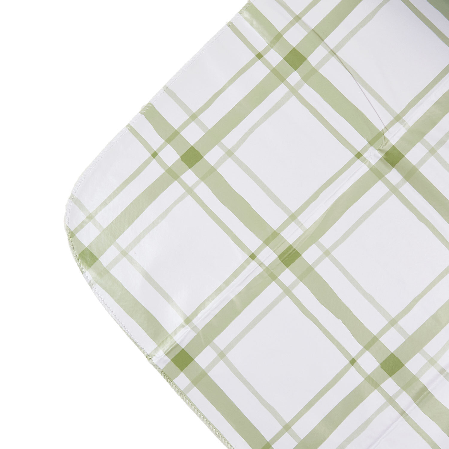 Gingham Wipe Clean Tablecloth - Green Image 3