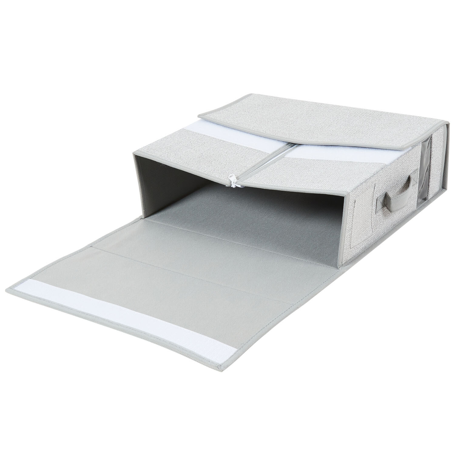Grey Foldable Bedding and Clothing Storage Box Image 3