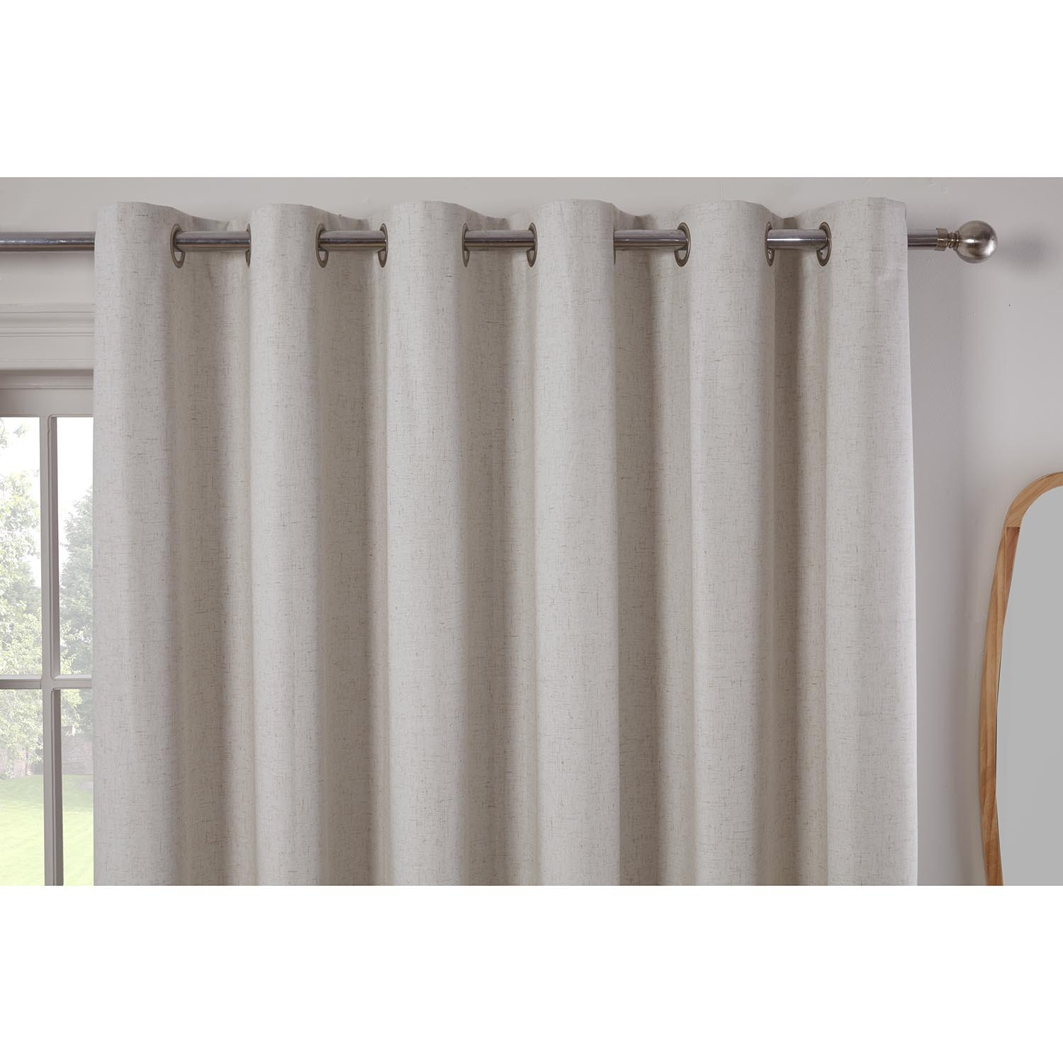 Divante Verona Linen Look Curtains - Natural / 229cm / 168cm Image 3