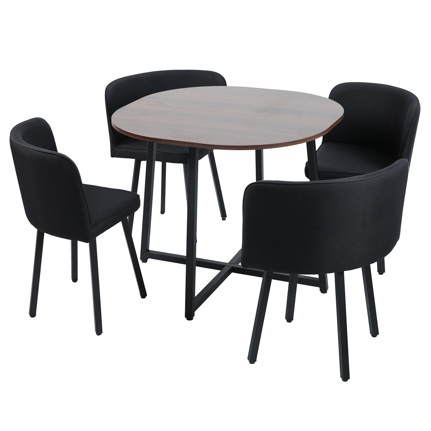 Millie Dining Table and Chairs Set - Black Image 3