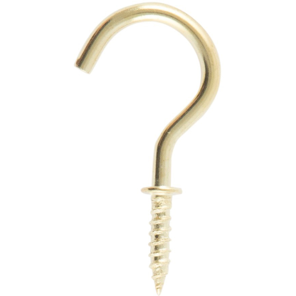 Hiatt 25mm Brown Shouldered Cup Hooks 20 Pack Image 2