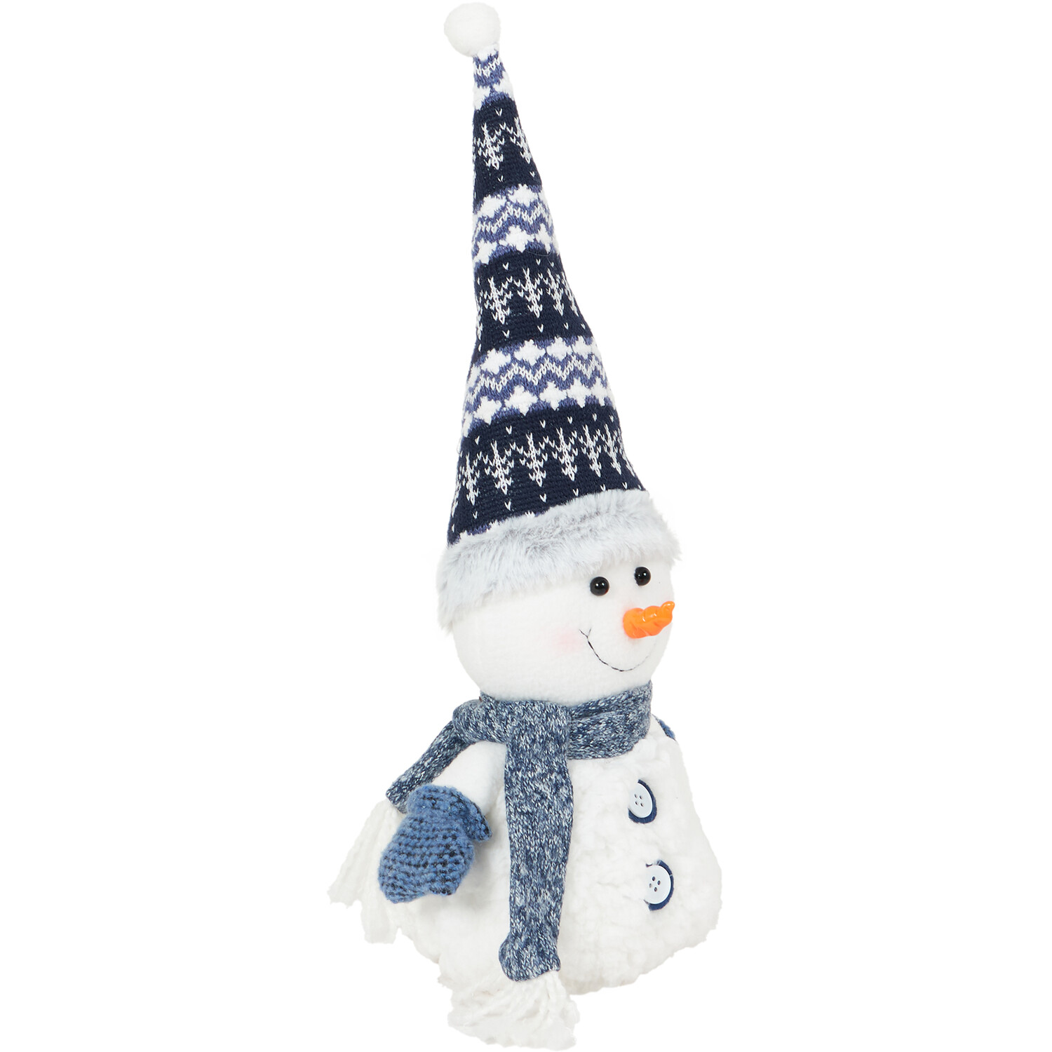 Navy Sitting Snowman  - Blue Image 2
