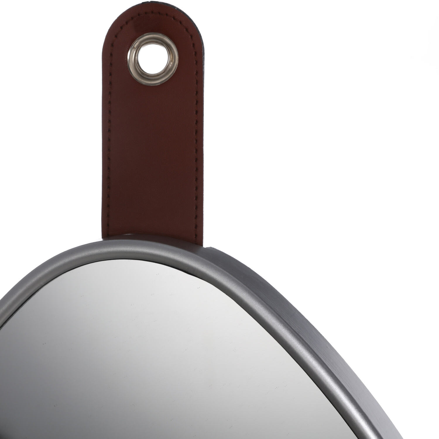 Silver Organic Wall Mirror 60.5 x 39.5cm Image 3