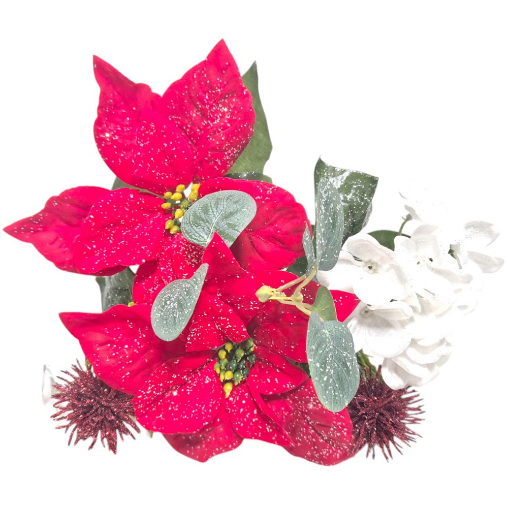 Poinsettia BouquetWhite or Pink Image 2