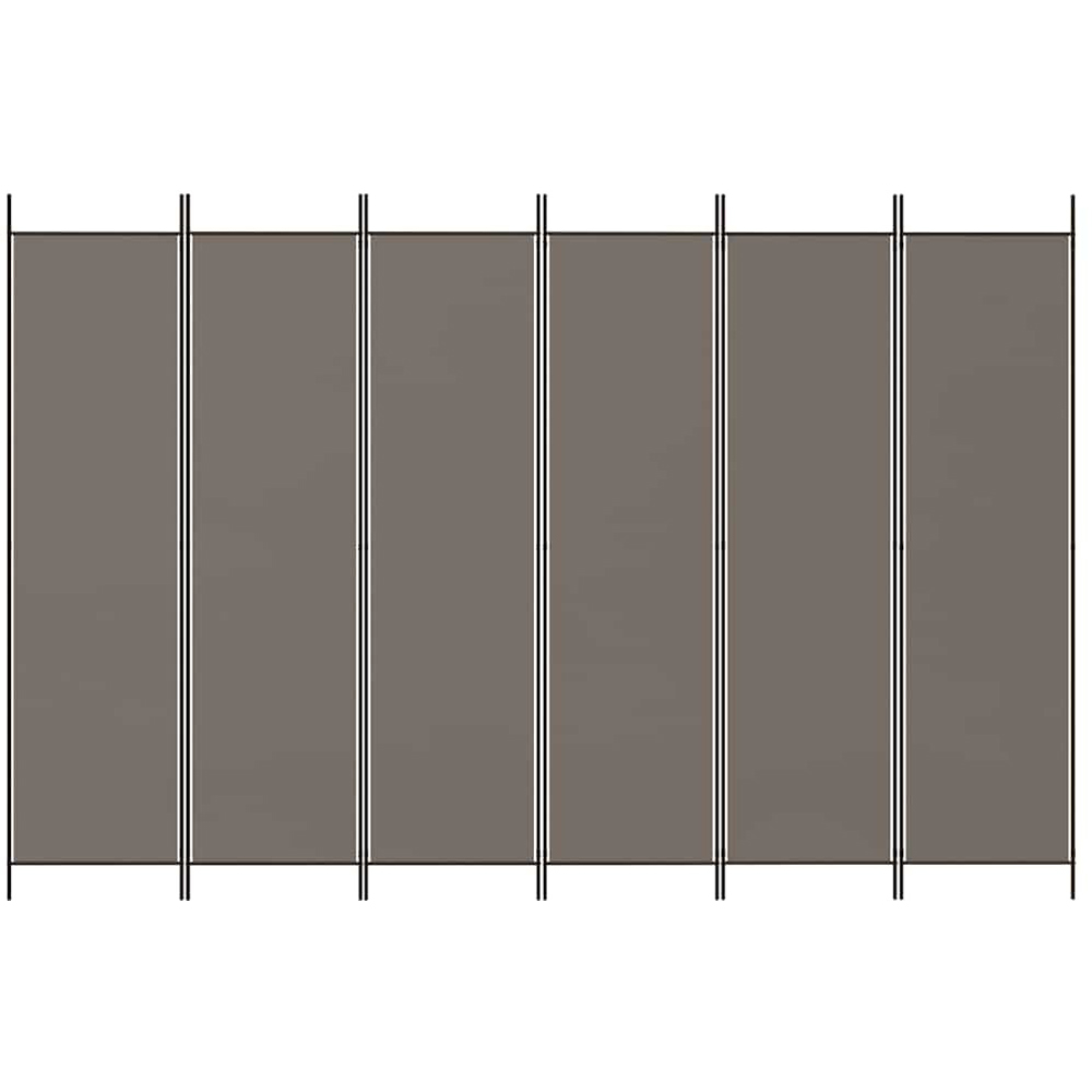 Walplus 6 Panel Anthracite Room Divider 300 x 200cm Image 4