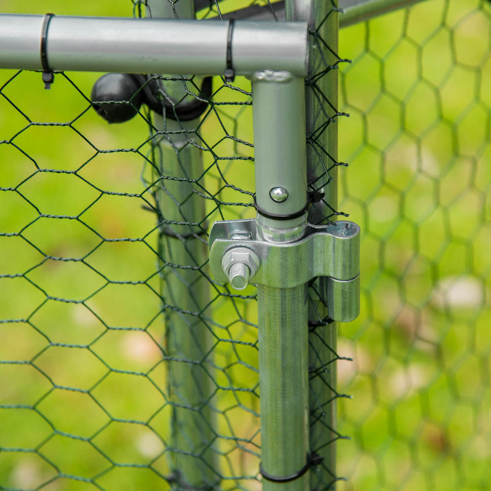 PawHut Walk In Chicken Run Large Outdoor Chicken Cage Coop w/ Cover 2 x 1 x 1.7m Image 7