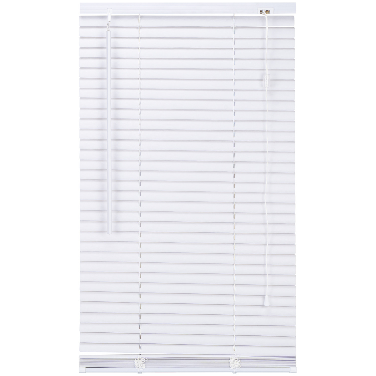 PVC Wood Effect Smooth Venetian Blind White 45cm Image 2