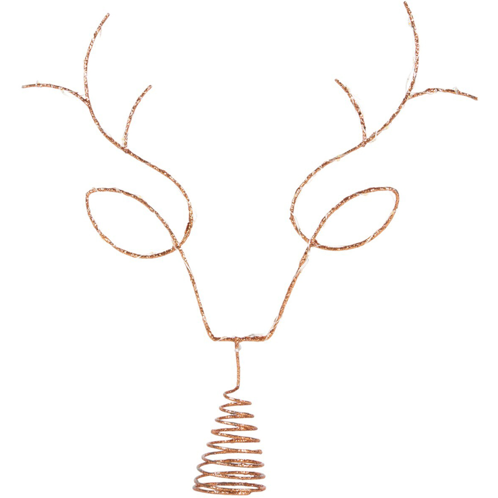LED Antler Tree TopperCopper or Silver Image 3