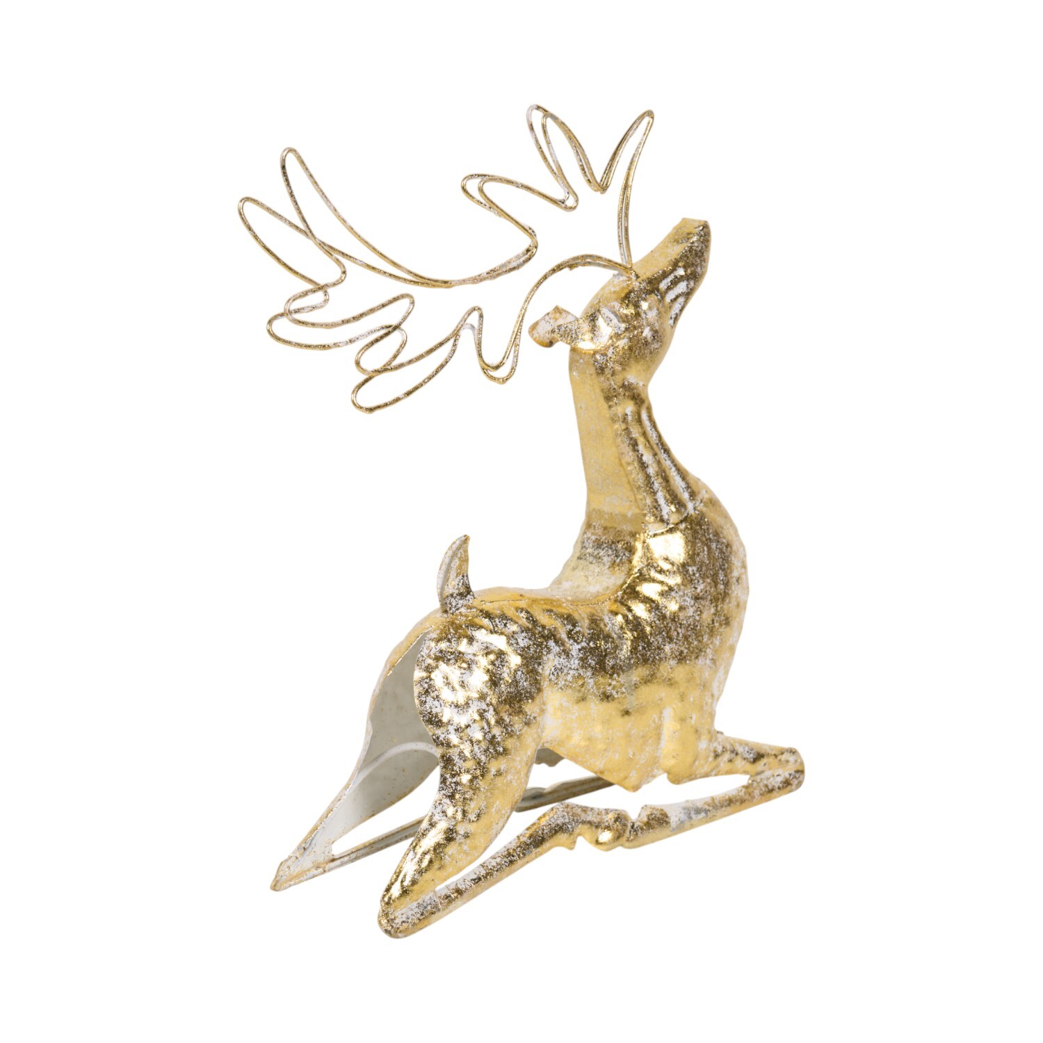 Elegant Antique Reindeer DecorationGold Image 3