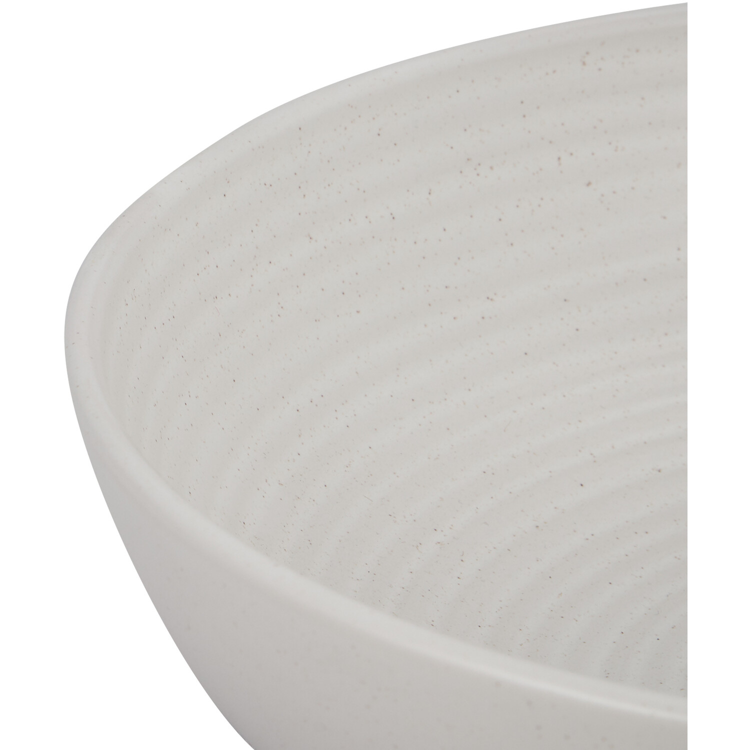 Genoa 24cm Cream Ribbed Serving Bowl Image 3