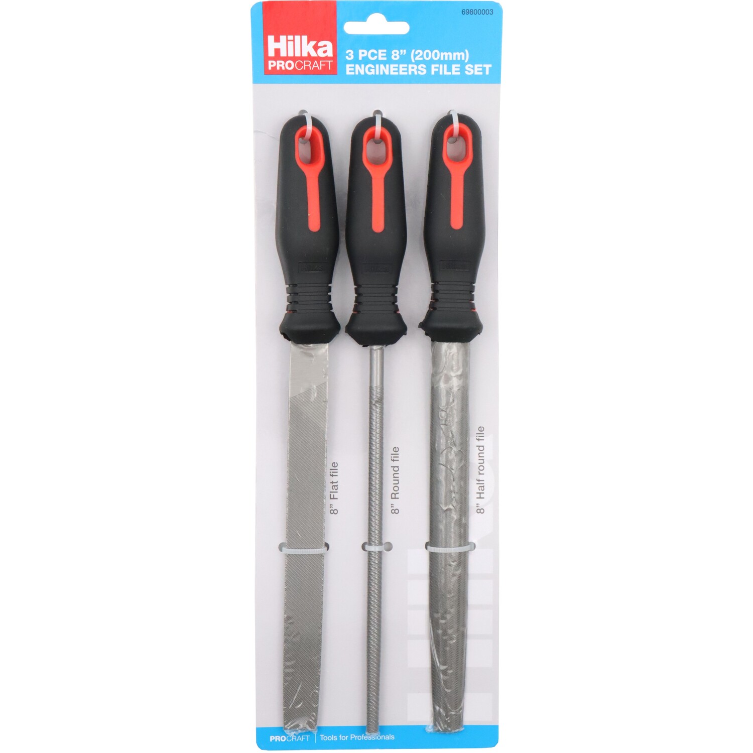 Hilka 3 Piece Engineers File Set - Black and Silver Image 2