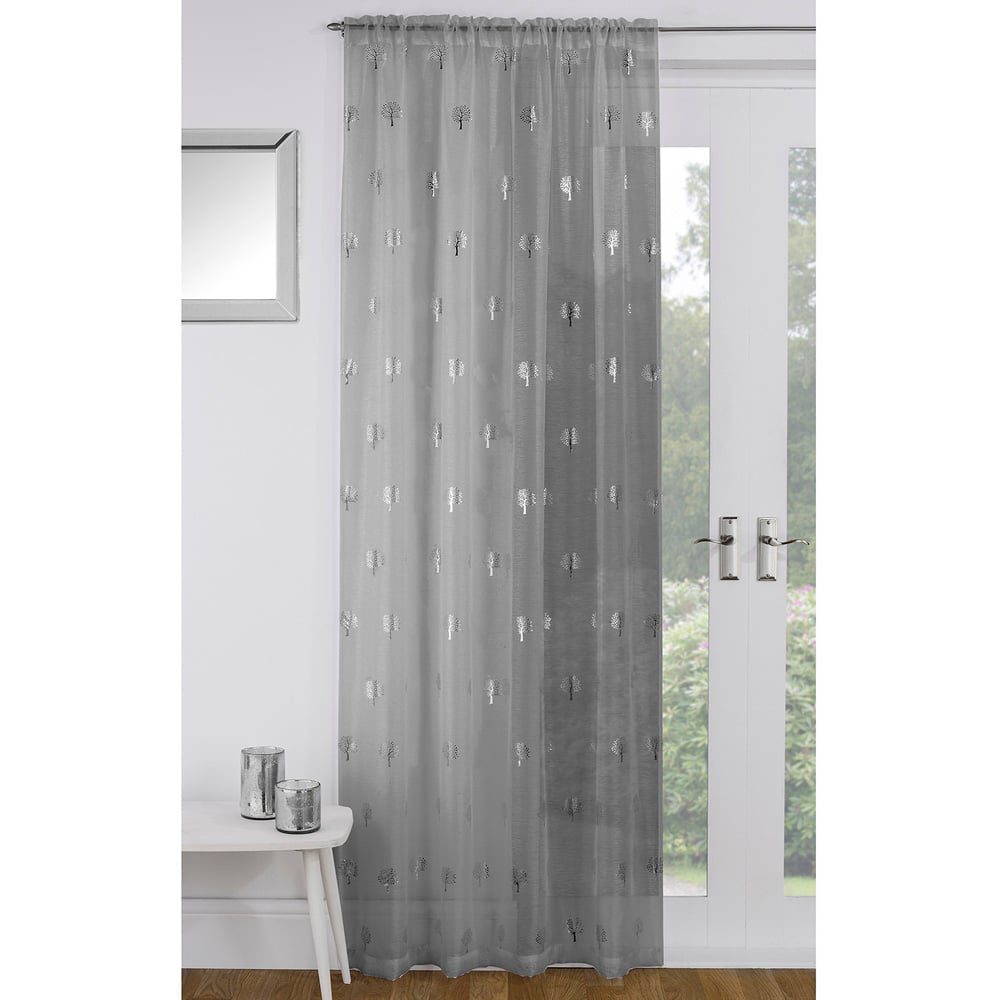 Birch Panel Curtain - Silver / 137cm Image 4