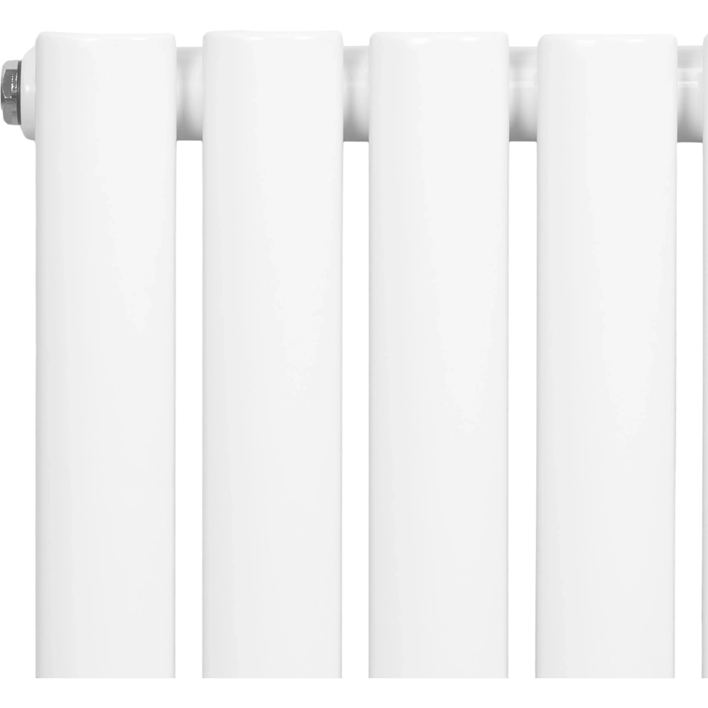 MonsterShop White Oval Single Column Radiator and Chrome Valve Set 2881 BTU 1600 x 360mm Image 4