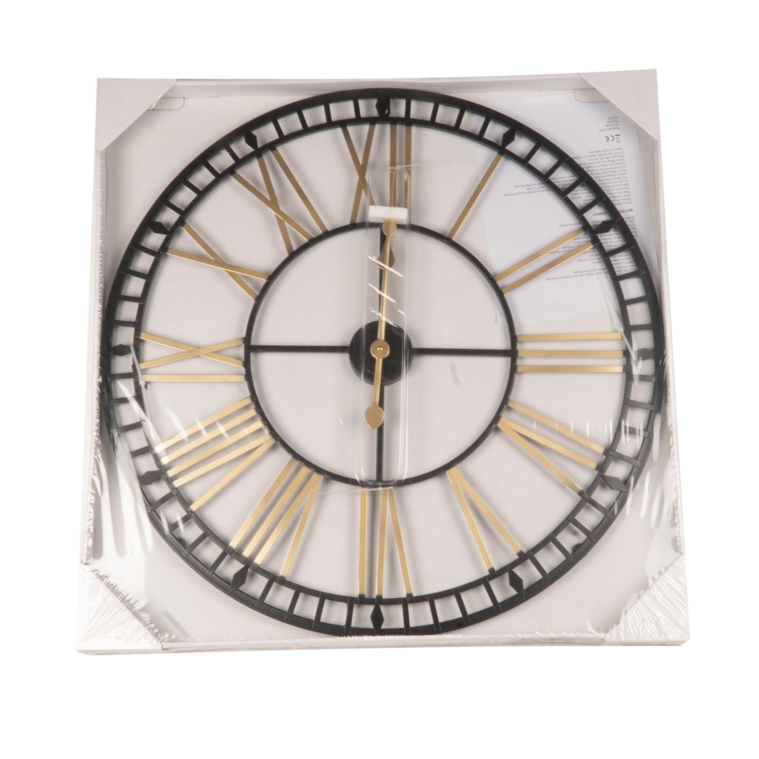 Opulent Roman Numeral Round Wall Clock 70cm Image 3