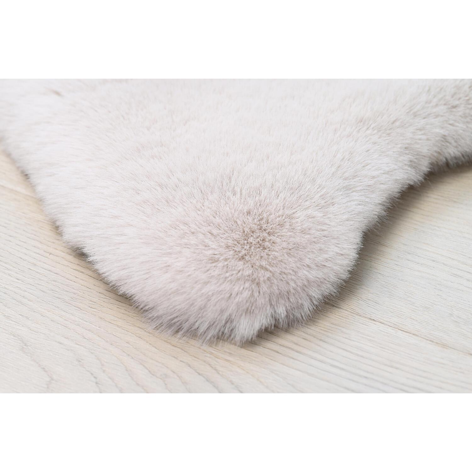 Mink Faux Rabbit Fur Rug 90cm Image 3