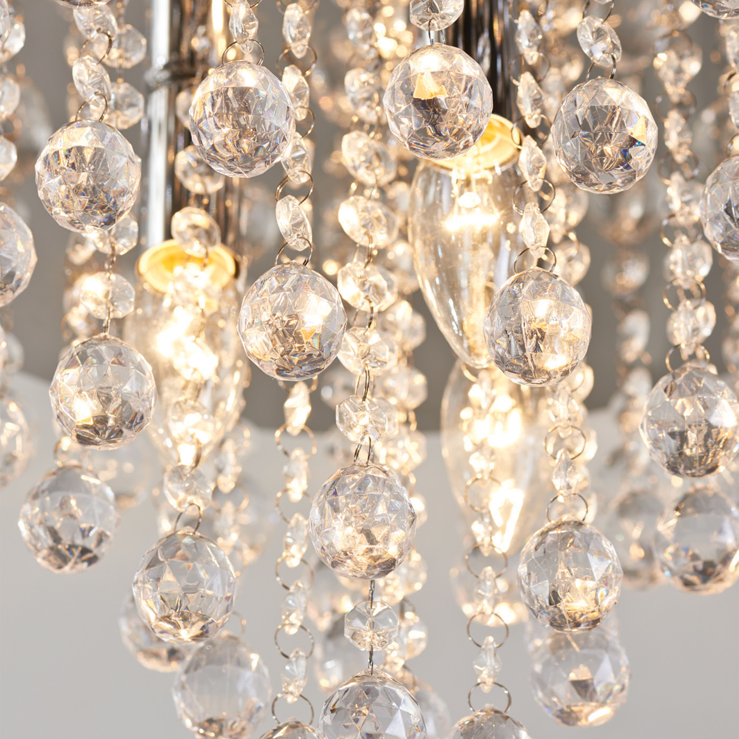 Lexy Silver 3 Light Fitting Ceiling Light Image 4