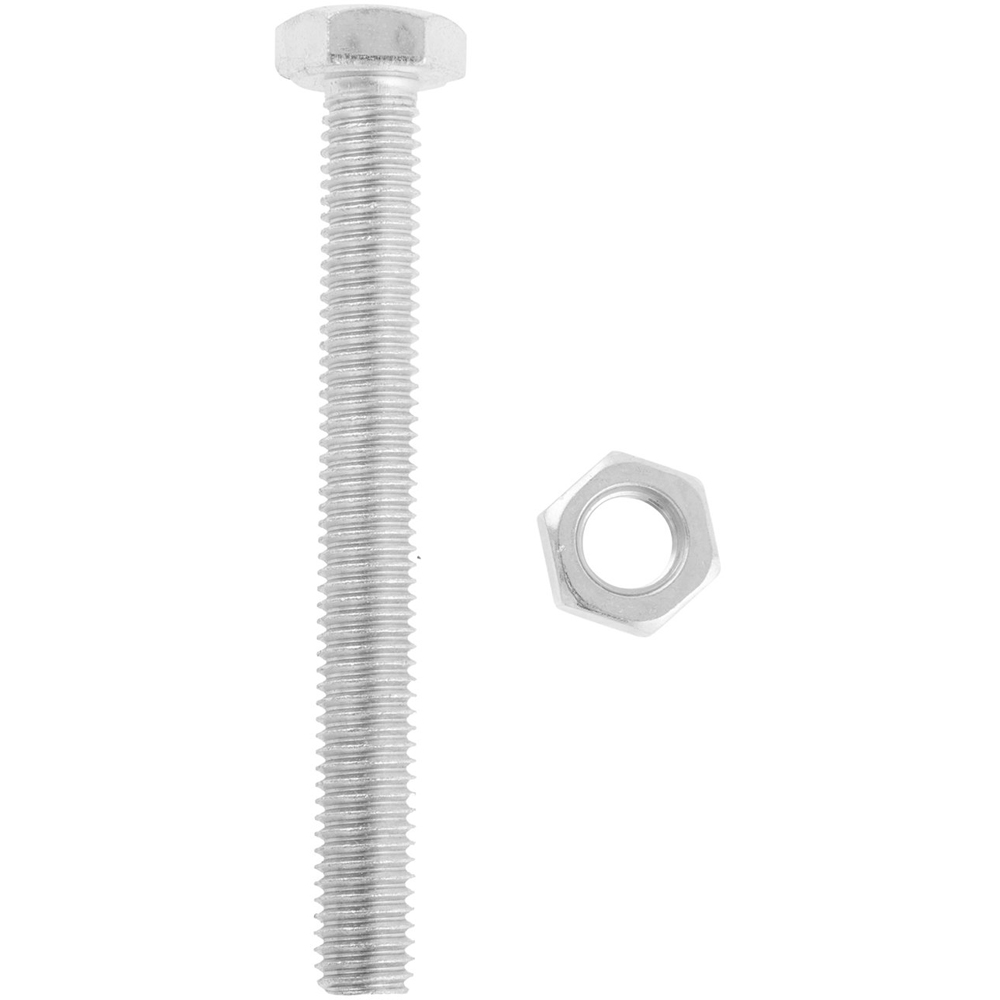 Hiatt M8 x 70mm Hex Bolt Nut and Washer 6 Pack Image 2