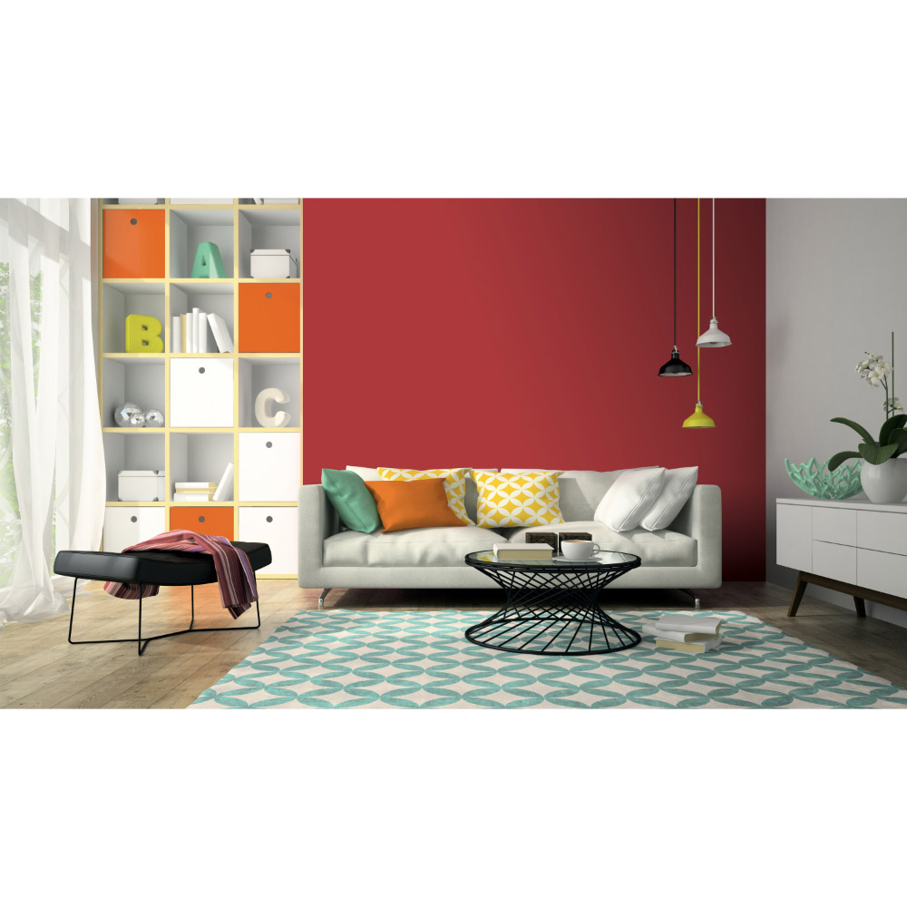 Johnstone's Washable Signal Red Matt Paint 2.5L Image 4