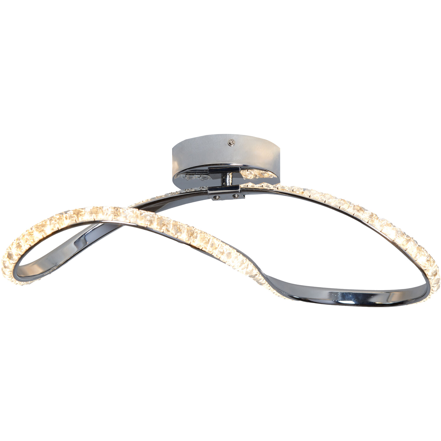 Silver Nora LED Flush Fitting LED Ceiling Light Image 2