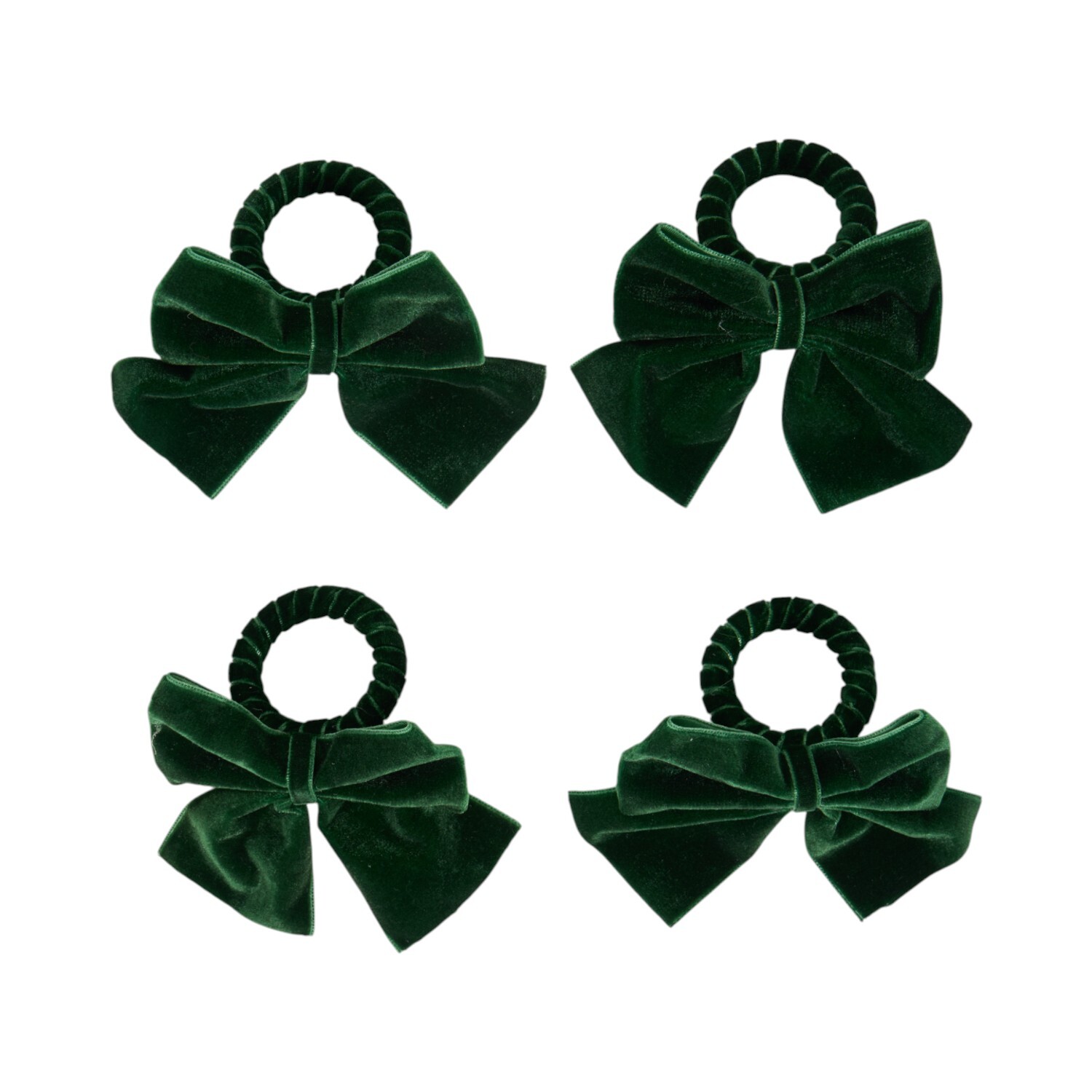 Pack of 4 Bow Napkin Rings Green Image 5