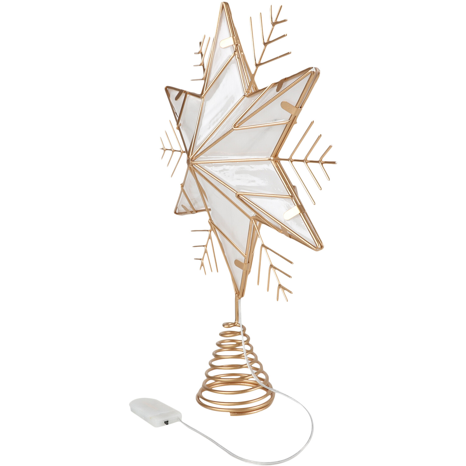 LED Star Christmas Tree Topper - Gold Image 2