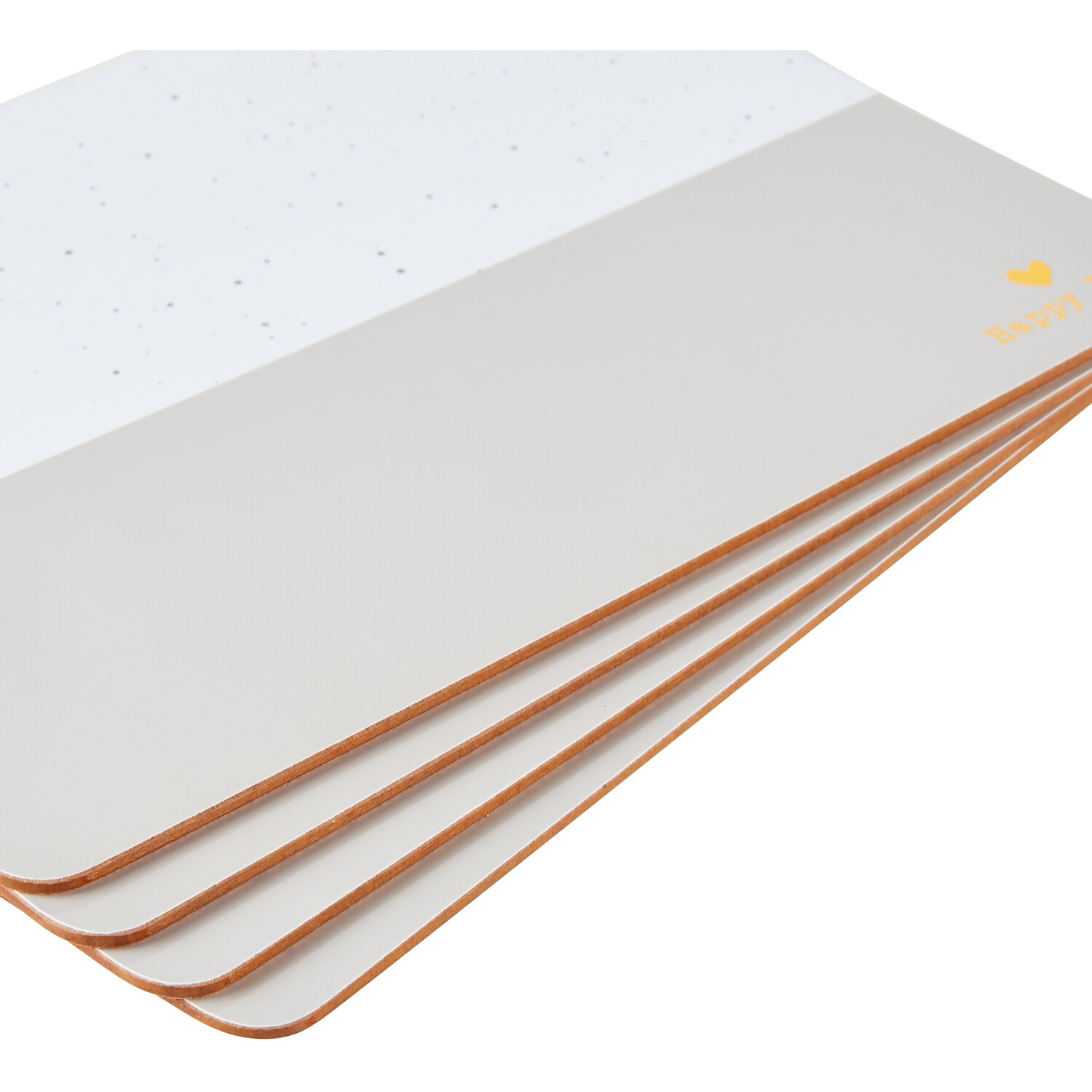 Pack of 4 Gold Heart Placemats - Grey Image 3