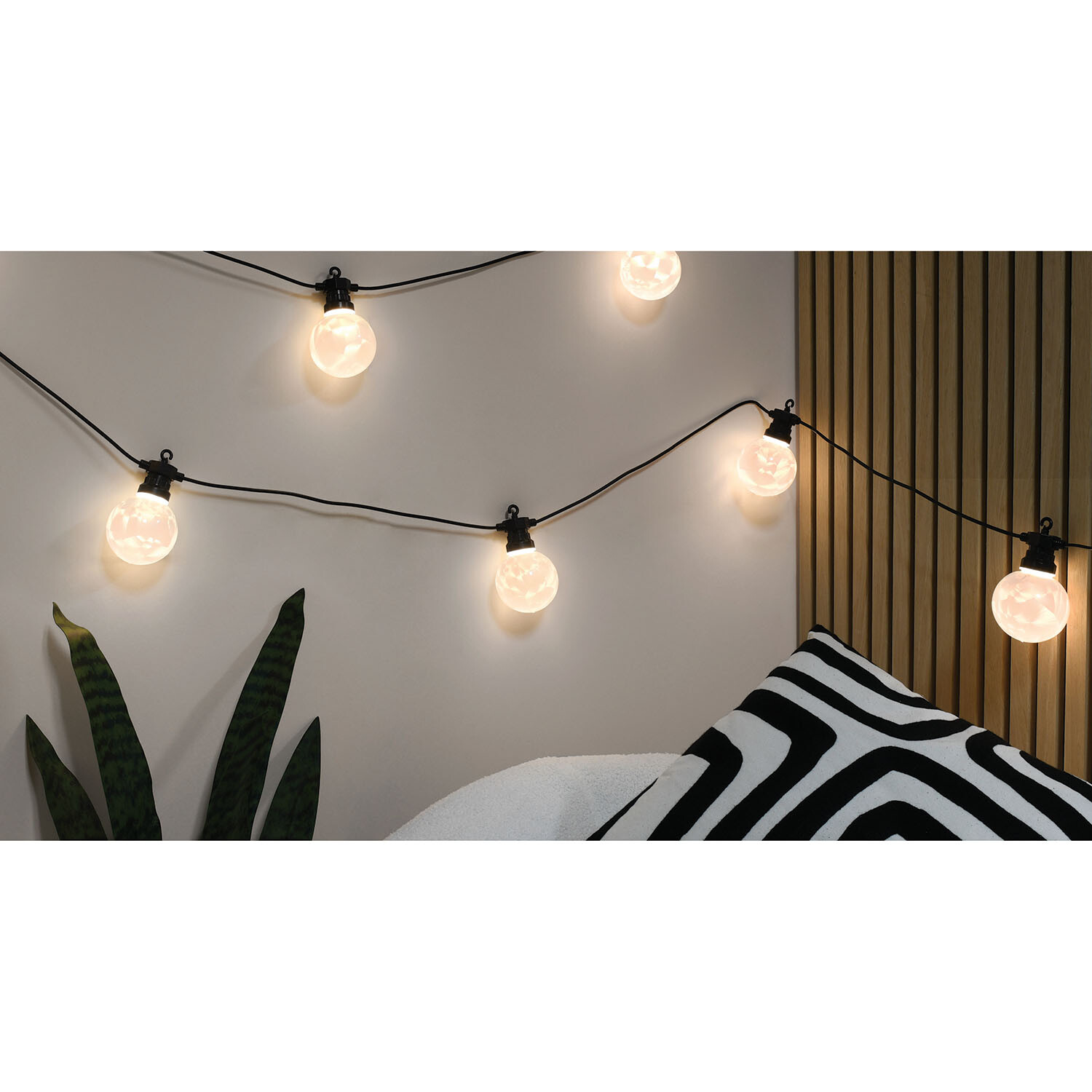 Marble Effect Indoor and Outdoor String Light - Black Image 2