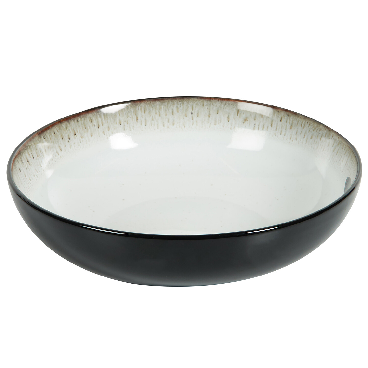 Black Kyanite Large Serving Bowl - Black and White Image 2