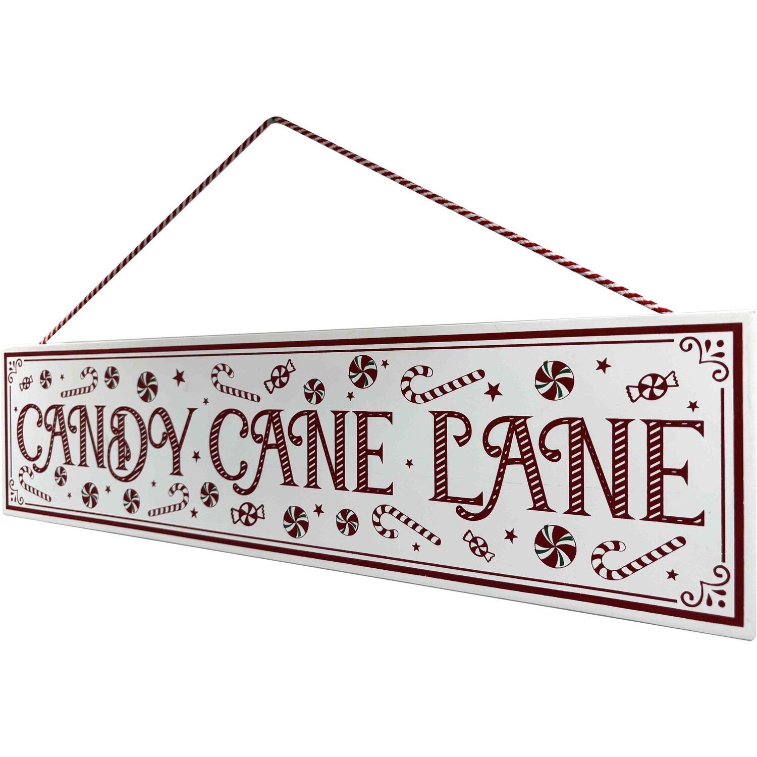 Candy Cane Lane Plaque - Red Image 2