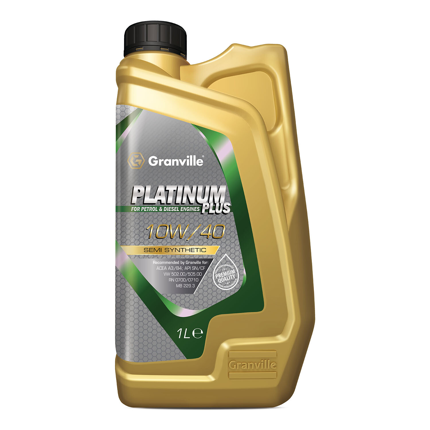 Granville Platimum Plus 10W/40 Semi Synthetic Engine Oil - Brown / 1l Image