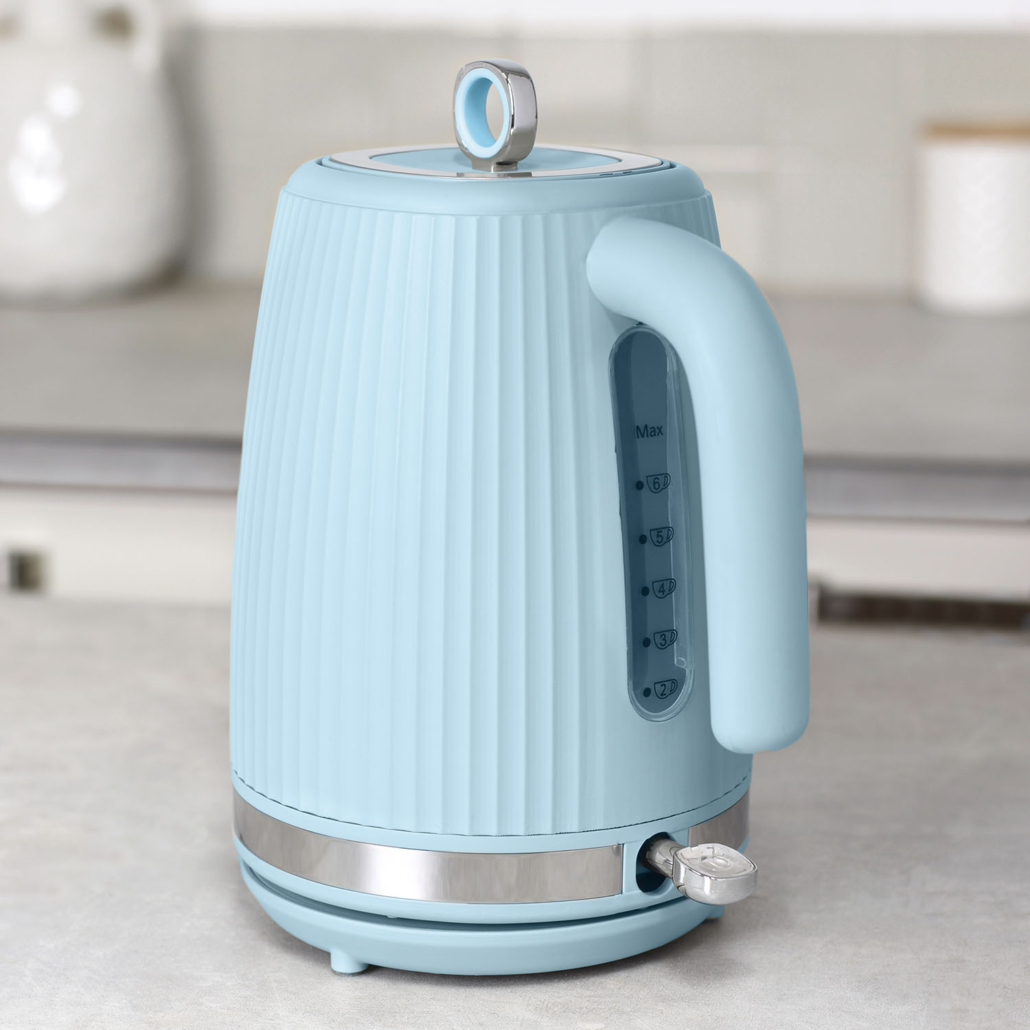 Contour Plastic Kettle 1.7L  - Baby Blue Image 3